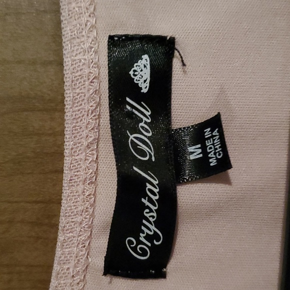 Light pink Crystal Doll bodycon short dress. Size medium. - Picture 2 of 3